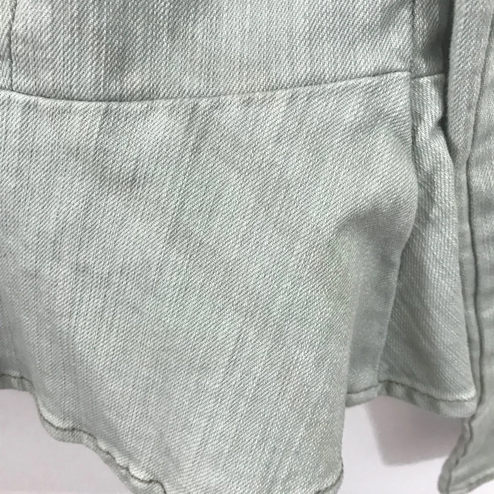 Free People Peplum denim Moto zip jacket. - Picture 7 of 10